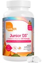 Zahler Junior D3 Vitaminleri 1000 IU - Çocuklar için Kemik, Diş ve Immune Health - Kosher Kids Orange Flavor - 250. Kont