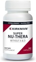 Kirkman Super Nu-Thera® w/o Vitamins A and D - Hipoallergenic || 360 Vegetarian Capsules || Multi Vitamin || Yüksek Vitamin B-6 ve Content || Gluten ve Casein Free