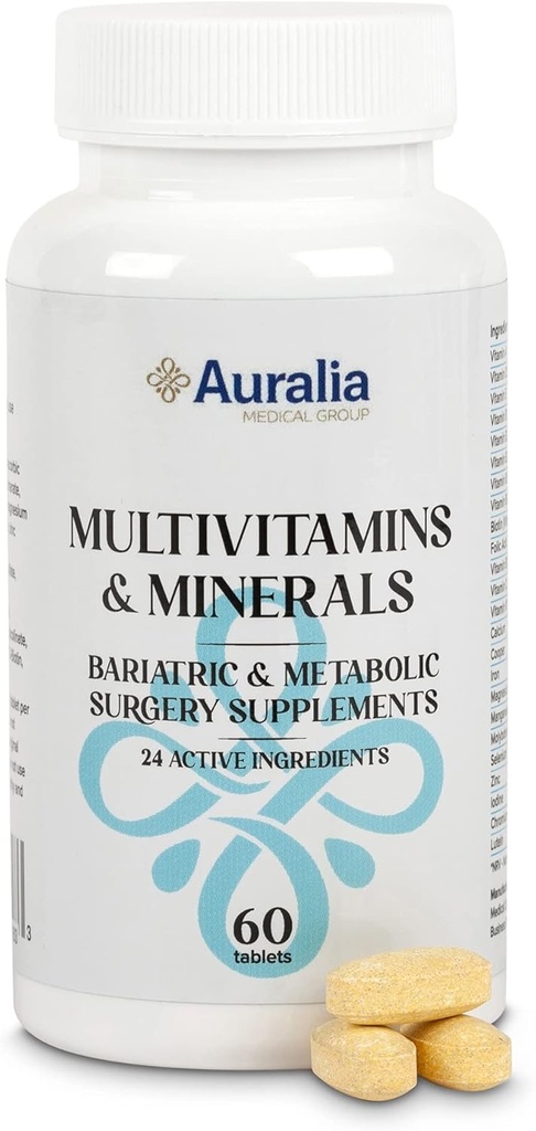 Demir & Kalsiyum Vitaminleri ile Bariatrik Multivitaminler 1 PER Day Gastrik Kolları Bypass Cerrahisi Hastaları 60 Tablet (2-Month Supply)