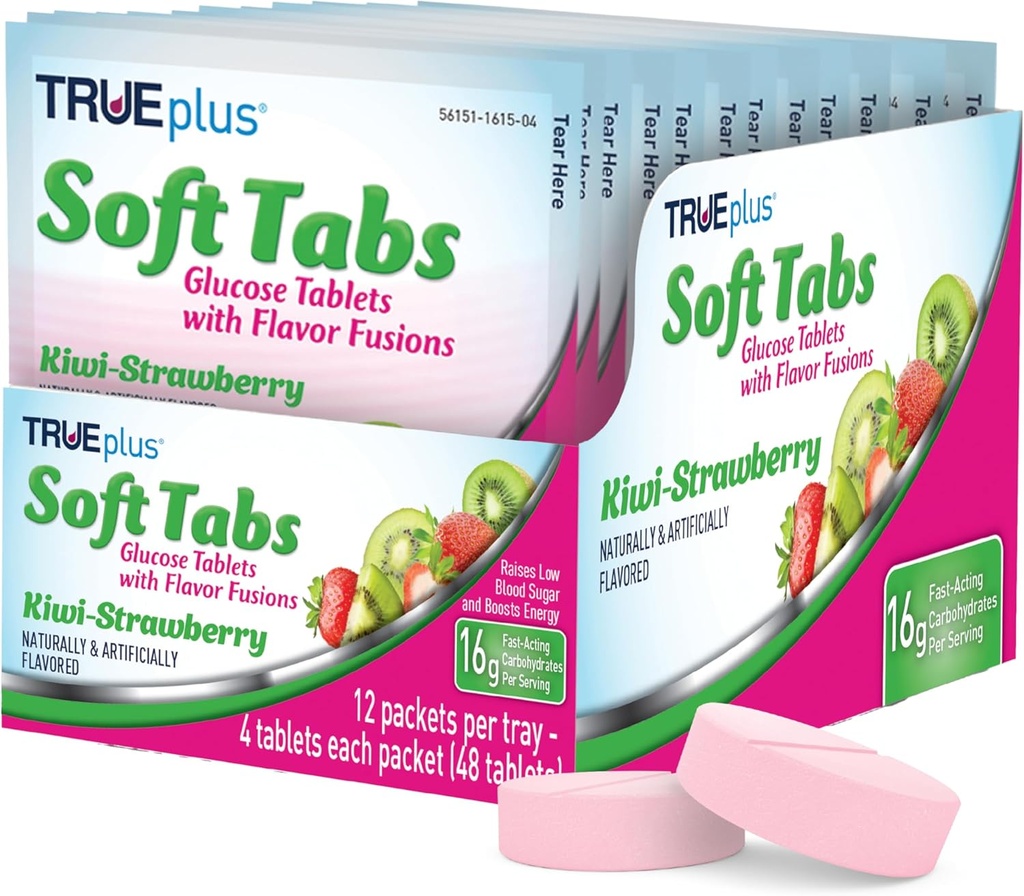 TRUEplus® Soft Tabs Tablet 12 συσκευασίες – 48 δισκία (Kiwi Strawberry)