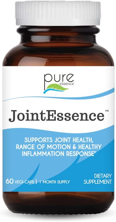 Pure Essence Labs JointEssence Supplement - Φυσική κοινή υποστήριξη για άνδρες και γυναίκες - μη ΓΤΟ - 60 κάψουλες χορτοφάγων