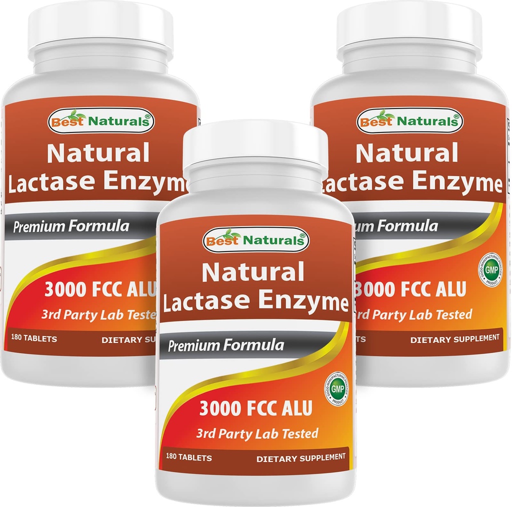 En İyi Doğallar, Fast Acting Lactase Enzyme, 3000COM ALU, 180 Tablet (180 Kont)