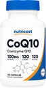 Nutricost CoQ10 100 mg, 120 Vegetarian Capsules, 120 Hizmet - Yüksek Absiyon, Vegetarian, Non-GMO, Coenzyme Q10