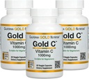Gold C by California Gold Beslenme - USP Grade Vitamin C Supplement - Immune Support & Season Wellness - Vegetarian Friendly - Gluten Free, Non-GMO - 1000 mg - 60 Veggie Capsules, 3 Pack