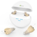 BEVI 12 Channel Digital İşitme Aids with Şarj Case, Device İşitme Aids for Seniors Yetişkinler, İşitme Aids for Seniors Device with Gürültü Cancelling, OTC Invisible İşitme Yardımı Beige