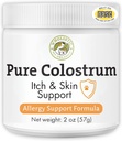 Wholistic Pet Organics Bovine Colostrum Toz - 2 Oz - Mevsimlik Köpek Alerjisi Yardımı - Köpekler için Yardım - Doğal Anti Itch Supplement - ABD'de Gerçekleştirilmiş - Köpek Alerjileri Chews