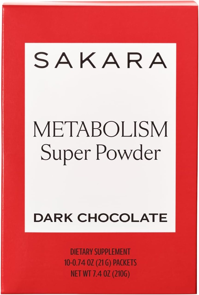 SAKARA Metabolism Super Powder, 10 Servings - Metabolism Drink Powder to Help Digestive Health & Bloating, Digestive Enzymes Supplements for Women, Gut Health Smoothie Mix with Gymnema Sylvestre