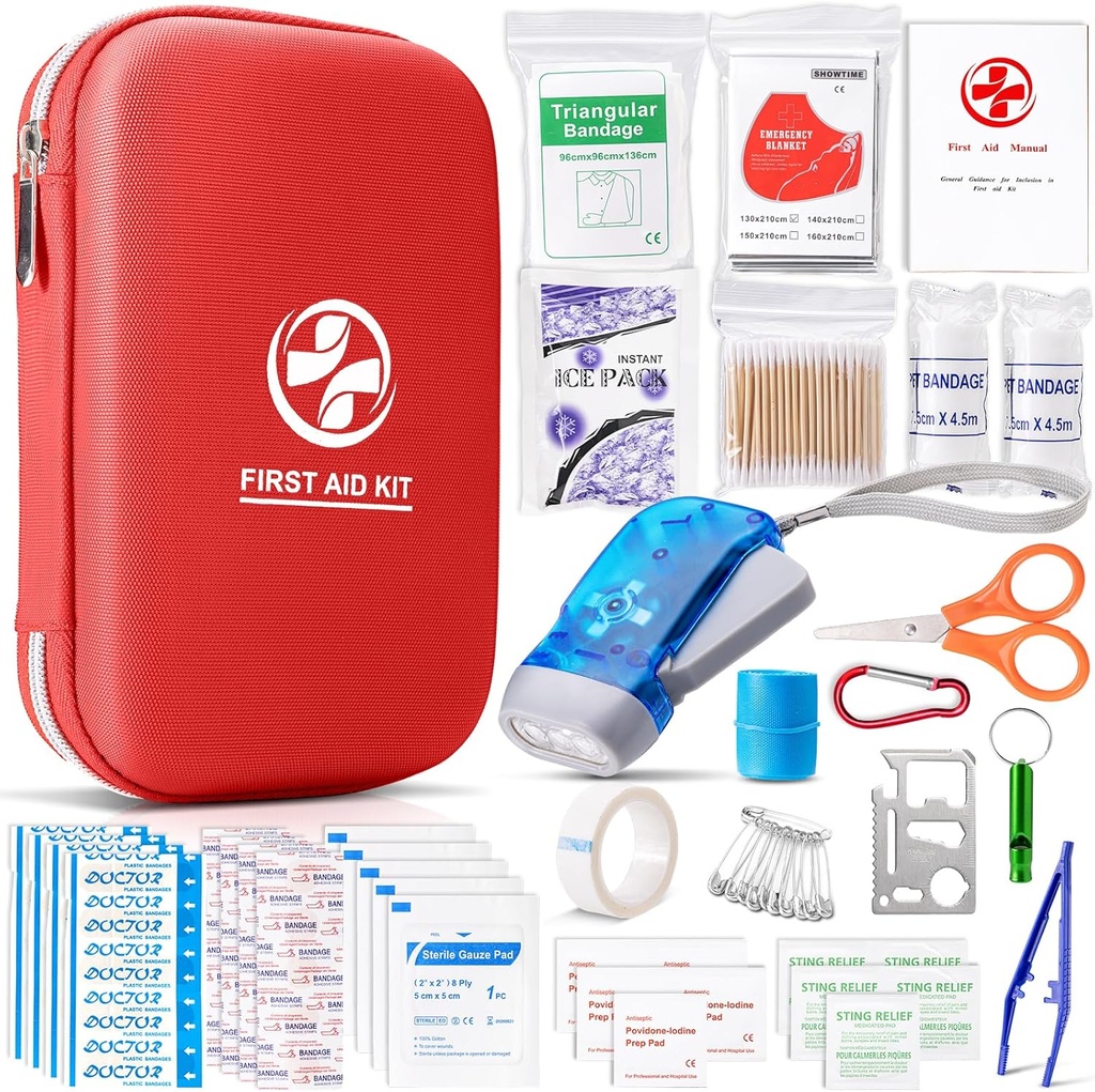 Temel Acil Tıp Malzemeleri ile İlk Yardım Kiti, Ev Seyahat Kampı Hiking, Spor Koleji Yurt Öğrencisi için Med Kit