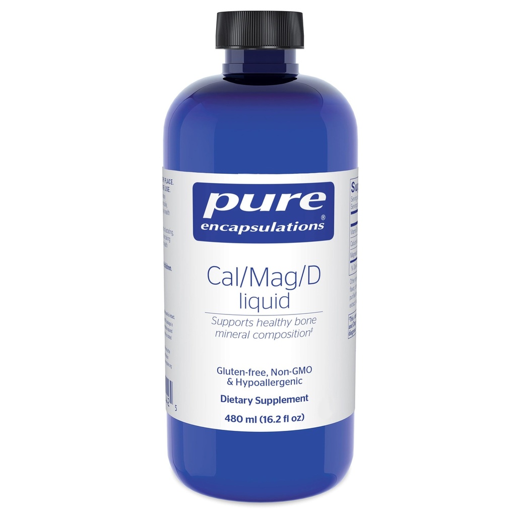 Pure Encapsulations Cal/Mag/D Liquid | Kalsiyum, Magnezyum ve Vitamin D bir Sıvı Formda | 16.2 fl. oz.