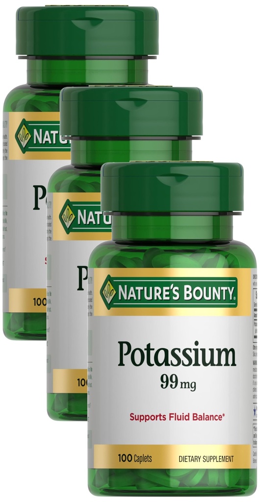 Nature's Bounty P properties Gluconate 99 mg, 100 Caplets (Pack of 3)