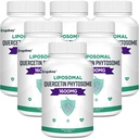 Orgabay Liposomal Quercetin Phytosome 1600 mg,Bromelain 200 mg,Zinc 30 mg,Vitamin C Turmeric 40 mg, En Yüksek Absorcetin Kompleksi, 360 Softgels