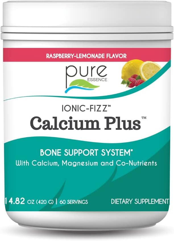 Ionic Fizzelli Plus Tarafından Pure Essence - Perfect Food/Magnesium A Vitamin A, B, C, D ve Pyum Güçlü Bones - Raspberry Lemonade - 14.82 oz