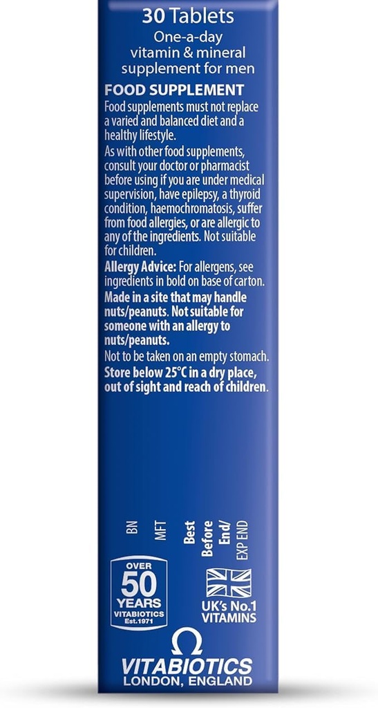 Vitabiotics Wellman Original Vitamin & Mineral Supplement 