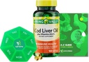 Spring Valley Cod Liver Oil Plus Vitamins A & D3, 100 softgels, Support Eye Function ve Sağlıklı, Sche with Vitamins & Minerals Ligth&Spring Guide