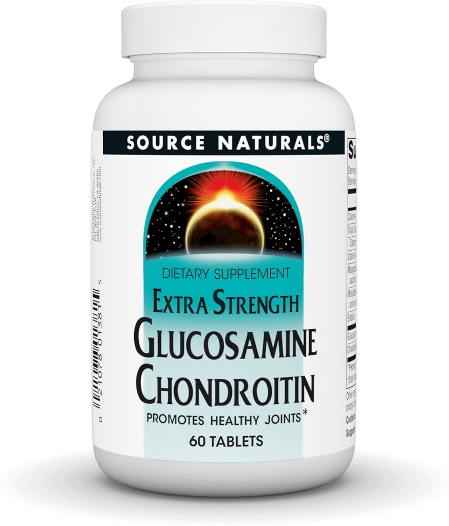 Source Naturals Extra Strength Glucosamine Chondroitin, Sağlıklı Anonimleri teşvik eder*, 60 Tablet