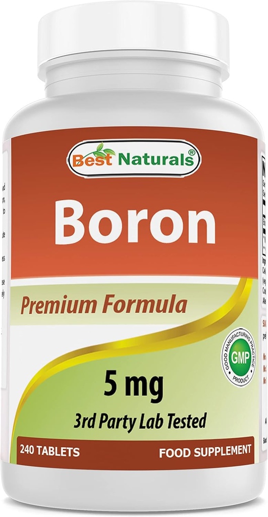 En İyi Doğallar Boron Supplements 5 mg 240 Tabletler (240 Kont)