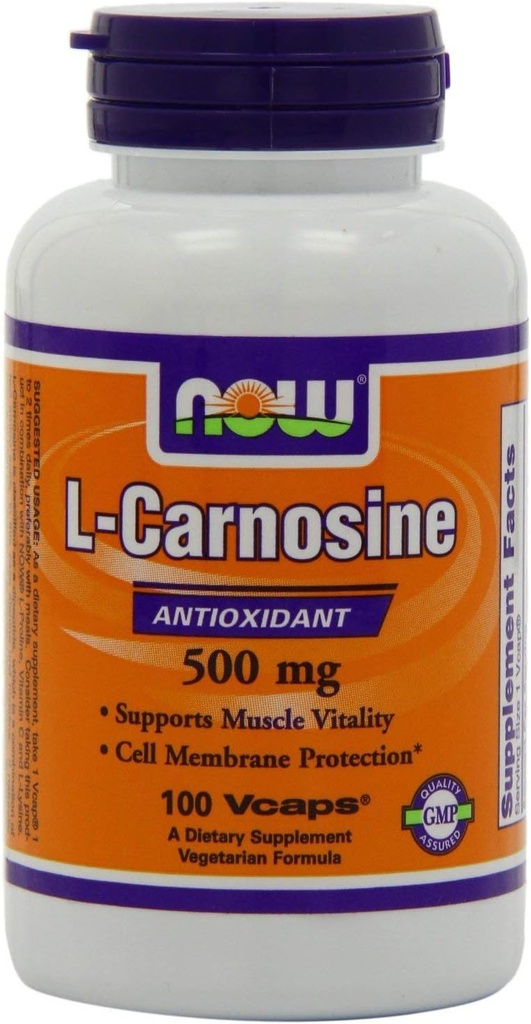 Now Foods, L-Carnosine 500mg 100 VegiCaps (Pack of 2)