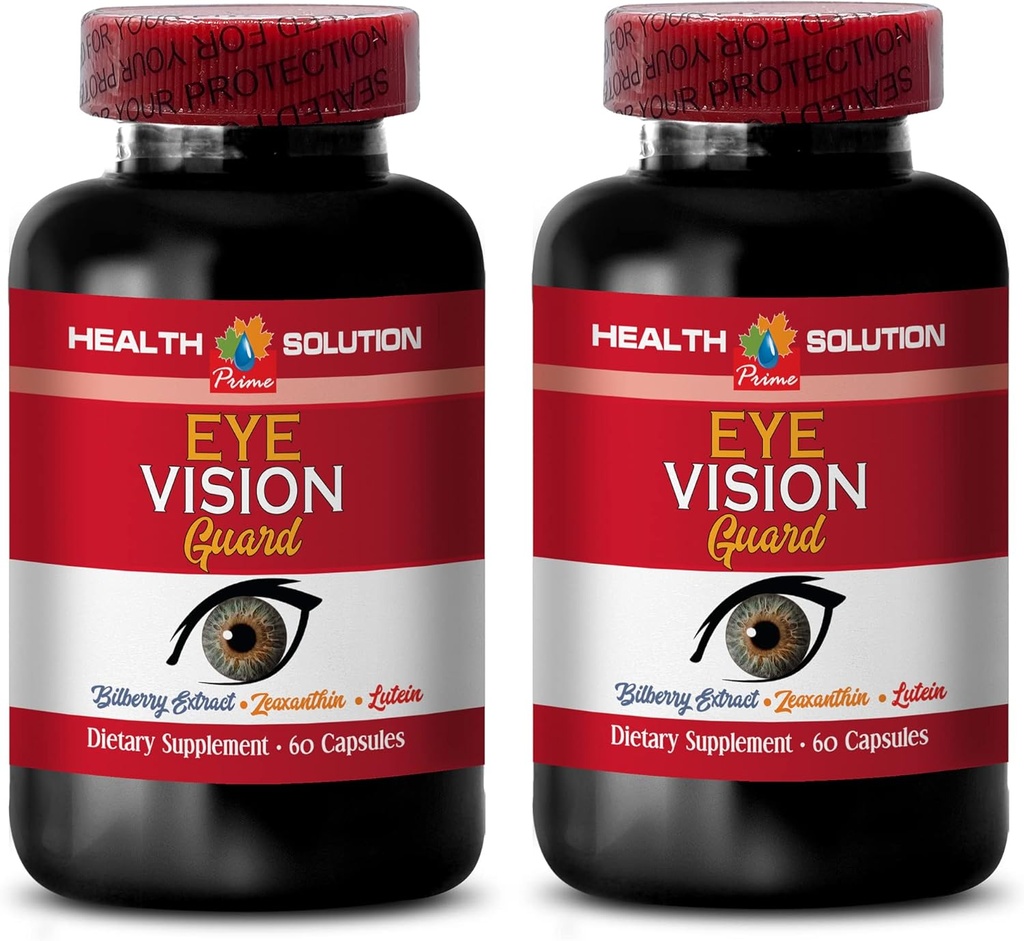 Eye Care için - maksimum Vizyon Desteği - Sağlıklı Vizyonu teşvik eder - l-Taurine Supplement, Lutein, Bilberry Meyve, Grape Tohum, Quercetin Dihidrat, L-Taurine, A Vitamin Pills, 2 Bot 120 Caps