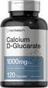 Horbäachelli D-Glucarate 1000 mg | 120 Capsules | Non-GMO, Gluten Free Supplement Supplement