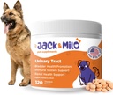 Jack & Milo - Συμπλήρωμα για σκύλους, σκύλους UTI Ακράτεια, Νεφροί και Bladder Control - Cranberry & Αντιοξειδωτικά, Βιολογικός - Έλεγχος Βλατίδων για σκύλους, ΗΠΑ Made-Non GMO - 120 Tablets