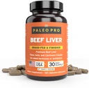 Paleo Pro Liver Gold Premium sığır Organları Capsules, Premium sığır Yeni Zelanda'daki Grass Fed & Pastured Cows'tan Canlı, Diyet Tamam, No Gluten veya Soy, 180 Capsules