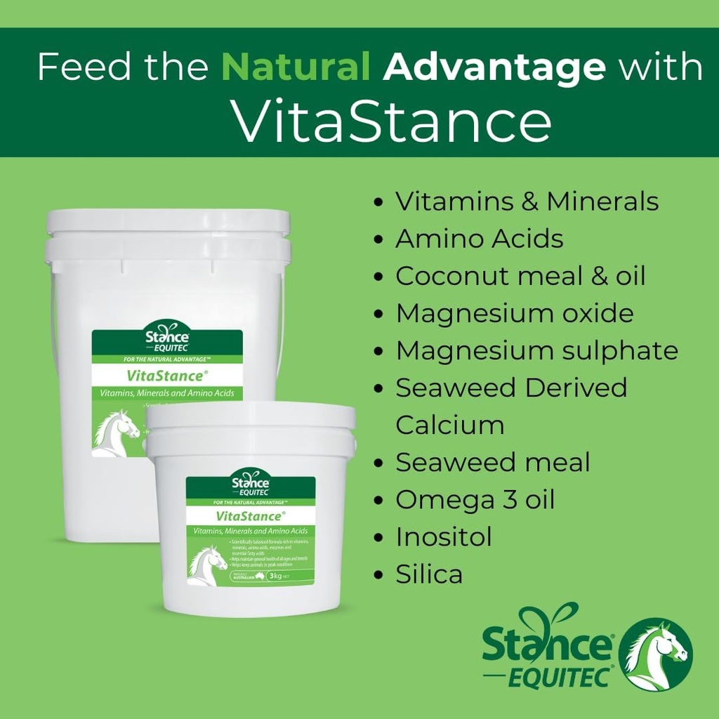 Stance Equitec VitaStance Vitamini, Mineral ve Deri Asit Supplement for Horses, 28.5 lb