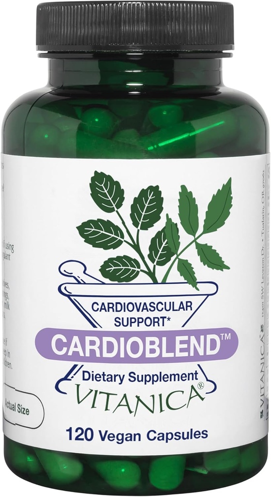 Vitanica CardioBlend, Cardiovascular Destek, Vegan, 120 Capsules