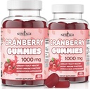 NEW AGE Cranberry Gummies Urinary Tract Health Gummies 1000 mg - Supports Bladder, Kidney, UTI - Vegetarian (Cranberry 120) Count)