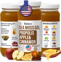 Biolore Wildcrafted Sea Moss Gel Propolis ile - Apple & Cinnamon 16 oz - Temel Vitaminler ve Trace Mineralleri - Vegan Superfood - ABD'de Made in USA, Gluten-Free, Nodrew Sugar