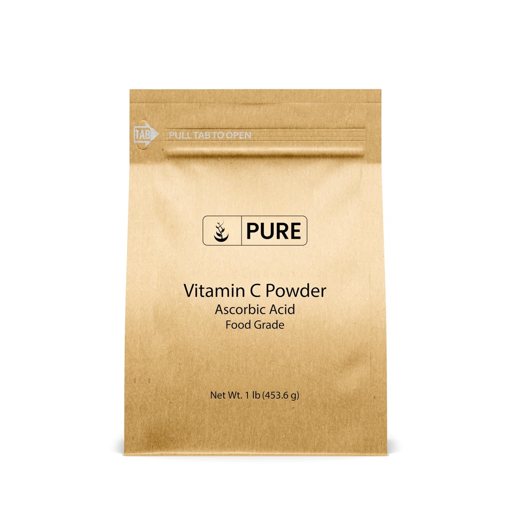PURE ORIGINAL INGREDIENTS Vitamin C Toz (1 lb) Ascorbik asit, GMO, Diyetsel Supplement