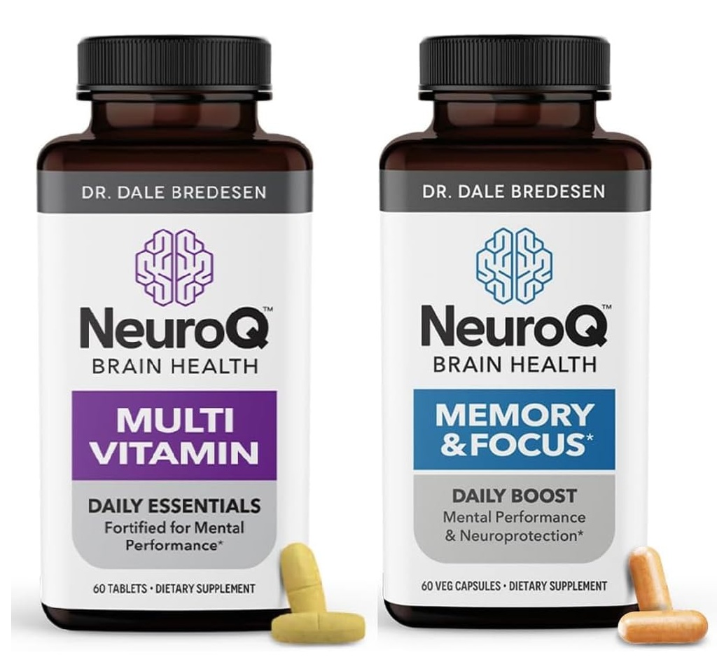 LifeSeasons NeuroQ Memory & Focus with Multi-Vitamin - Ενισχύει τη Γνωστική Απόδοση & Υγιεινή λειτουργία του εγκεφάλου - Υποστηρίζει Ασυλία - 120 κάψουλες