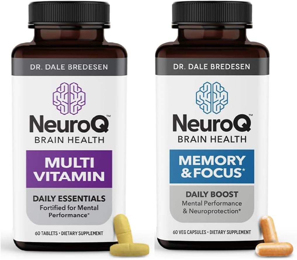 LifeSeasons NeuroQ Memory & Focus with Multi-Vitamin - Ενισχύει τη Γνωστική Απόδοση & Υγιεινή λειτουργία του εγκεφάλου - Υποστηρίζει Ασυλία - 120 κάψουλες