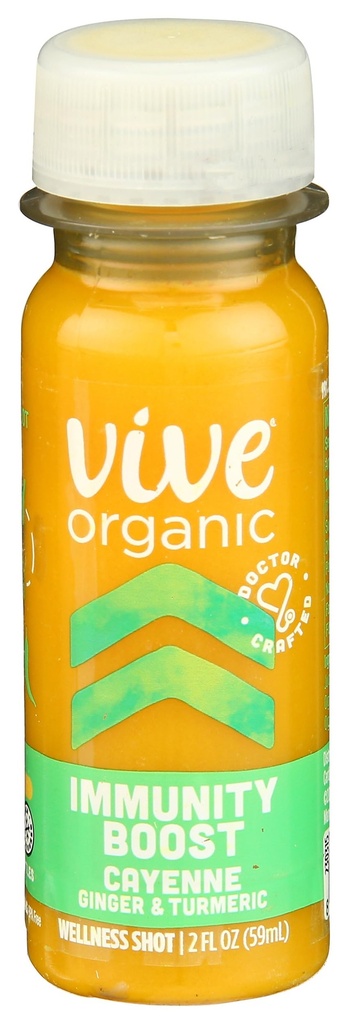 Vive Organic Immunity Boost Cayenne, Ginger & Turmeric Shot (2oz Şişe)