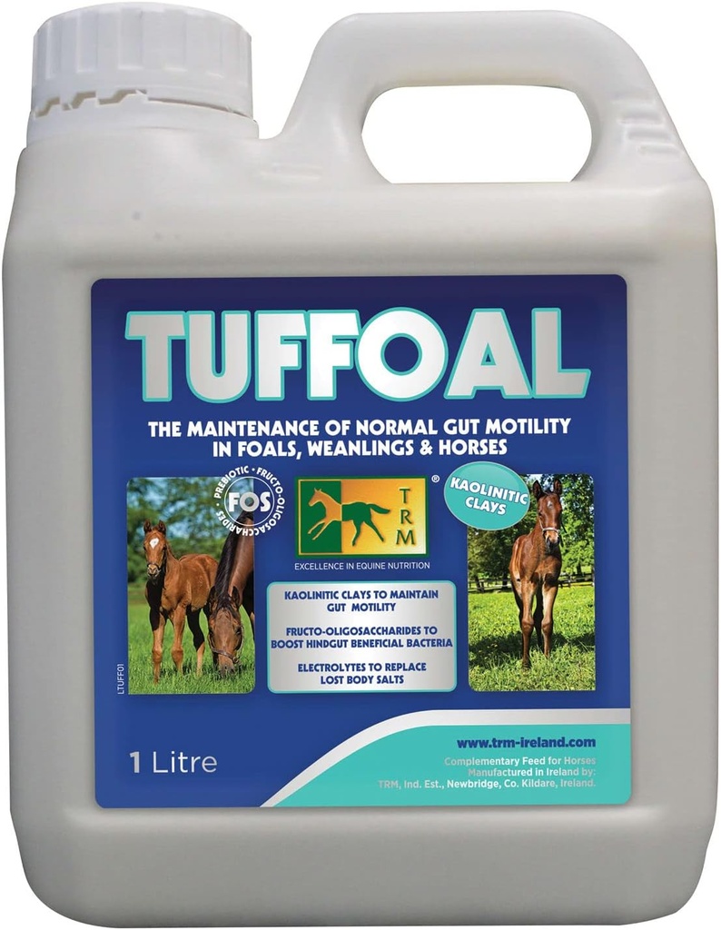 TRM Tuffoal Horse Feed Supplement for Gut Motness with Kaolinitic Clays and Pectin - 33.8 fl oz (1 Liter) - 33.8 fl oz