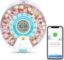 Zoxy New Bluetooth Smart Otomatik Pill yapıştırıcısı, Yaşlılar için Elektronik İlaç Yapıştırıcısı, Üç hatırlatmalı Tıp Organizer
