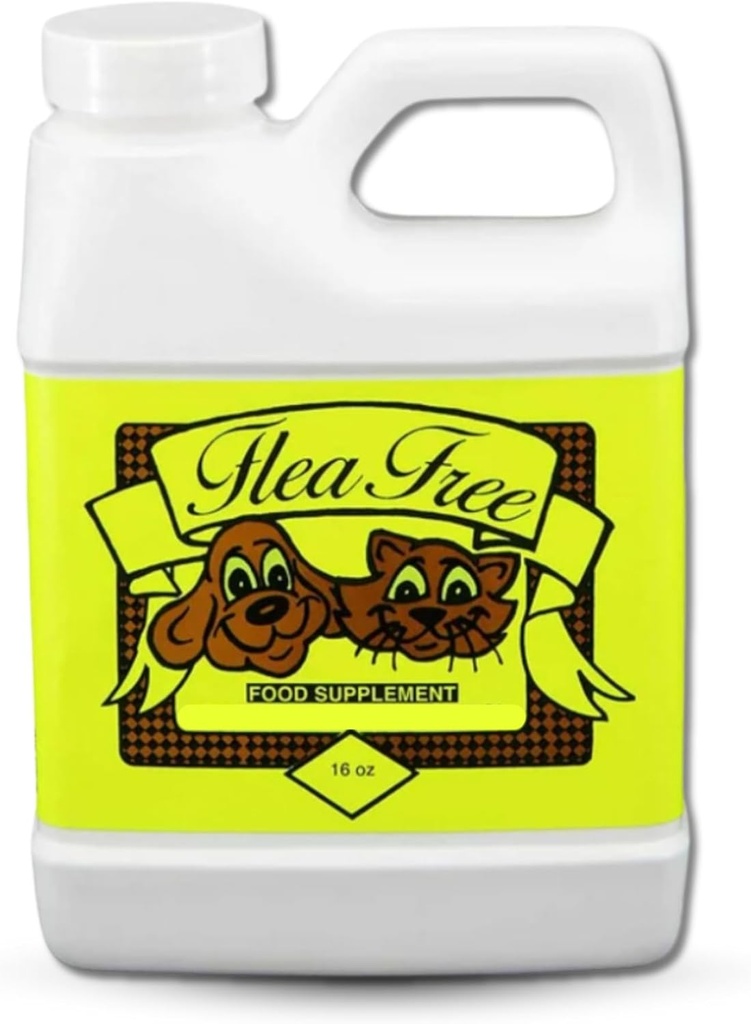 Doğal Pet Ürünleri için Flea Ücretsiz Gıda Tamamı - Doğal Flea ve Köpekler ve Kediler için Önleme - Küçük ve Büyük Köpekler için Saf Çokvitamin - Organik Vitamin Tamam Formül Feeding (16 oz)