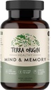 TERRA ORIGIN Sağlıklı Zihin ve Hafıza Desteği Tamam | Bilişsel Bellek Matrix | Nootropic CDP, Bacopa, L-Tyrosine, Huperzine A, Ginko, B12 | GMO, Gluten Free, Dairy Free | 30 Capsules