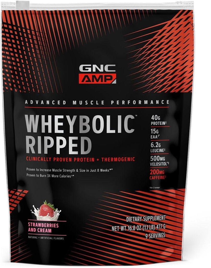 GNC AMP Wheyrel Ripped - Strawberries and Cream (9 hizmet)