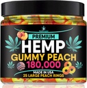 Χειροποίητο Gummies-Premium Ροδάκινα Δαχτυλίδια-Fresh και Full Flavor-Φυσικό έλαιο κάνναβης Gummy-Great για την πλάτη, λαιμό, γόνατα, μύες, αρθρώσεις, ηρεμία, χαλάρωση, δυσφορία-Made στις ΗΠΑ