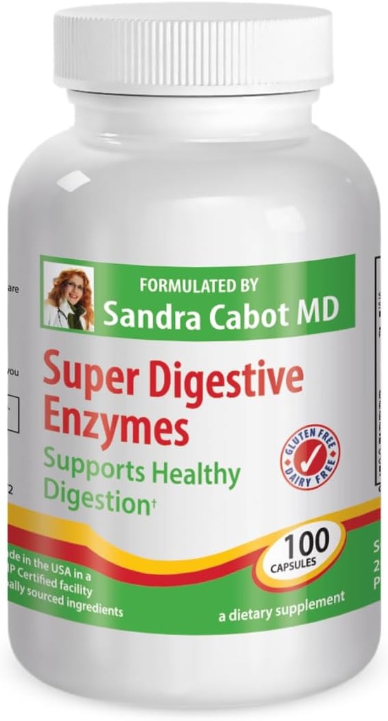 Super Digestive Enzymes - Συμπλήρωμα Digestive Enzyme, Καλύτερη Πέψη, Μεταβολισμός & Απορρόφηση θρεπτικών συστατικών, Ανακούφιση Αερίου και Αερισμού