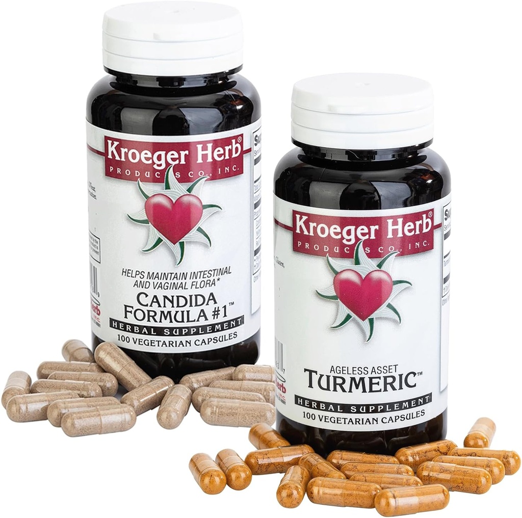 Kroeger Herb Products Candida #1 και Turmeric Bundle