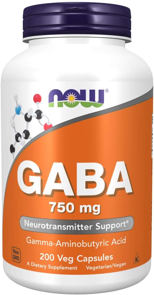 Τώρα GABA 750 mg 200 κάψουλες Veg