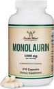Monolaurin Immune Support Supplement 1000mg per Service, 210 Capsules (Vegan Safe, Non-GMO, Gluten Free) Immune ATM for Yetişkinler, Immune System Defense by Double Wood