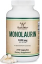 Monolaurin Immune Support Supplement 1000mg per Service, 210 Capsules (Vegan Safe, Non-GMO, Gluten Free) Immune ATM for Yetişkinler, Immune System Defense by Double Wood