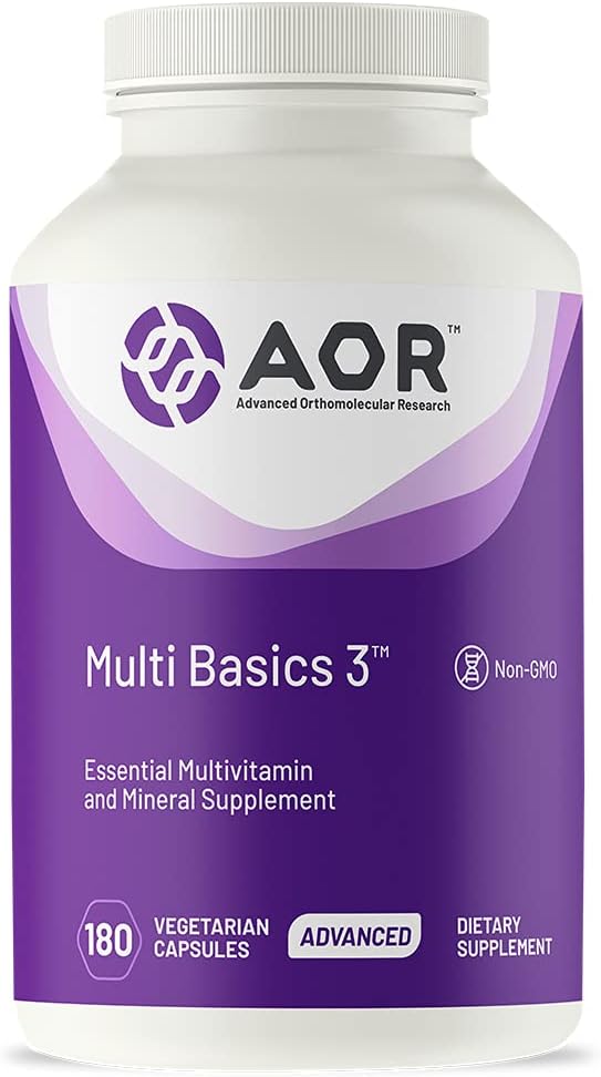AOR, Multi Basics 3, Essential Multivitamin, Full Balanced, Multi-Mineral Diyeter Supplement (USA Label)