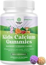 Natures Craf Tasty Kids Ασβέστιο Gummies - Βιταμίνη D & Ασβέστιο Gummies για παιδιά - Βιταμίνη με & D για ανάπτυξη μυών Ζελατίνη-ελεύθερος Kosher Παιδιά 60ct (1 πακέτο)