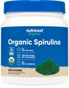 Nutricost Βιολογική σκόνη Spirulina 454 γραμμάρια, 1LB - καθαρό, πιστοποιημένο οργανικό spirulina