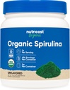 Nutricost Organik Spirulina Toz 454 Grams, 1LB - Saf, Sertifikalı Organik Spirulina