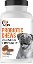 Dog Probiyotik Chews (90 Count) - Dog probiyotiks for Digestive & Gut Health - Puppy Pro Biotic Supplement for Nausea, Vomiting & Diarrhea (90)