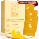 LE GUSHE Gold Under Eye Patches for Puffy Eyes and Dark Circles (30 Pairs) - Ενυδατική Κολλαγόνο Κάτω από Μάσκες Ματιών με Σναϊλ Μουσίν - Καταπραϋντική Παφύ Eyes Θεραπεία για Γυναίκες & Άνδρες - Παράνυμφοι Δώρα